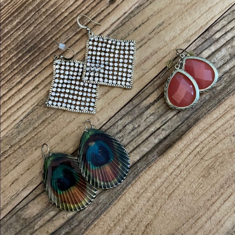 Set 3 fashion earrings